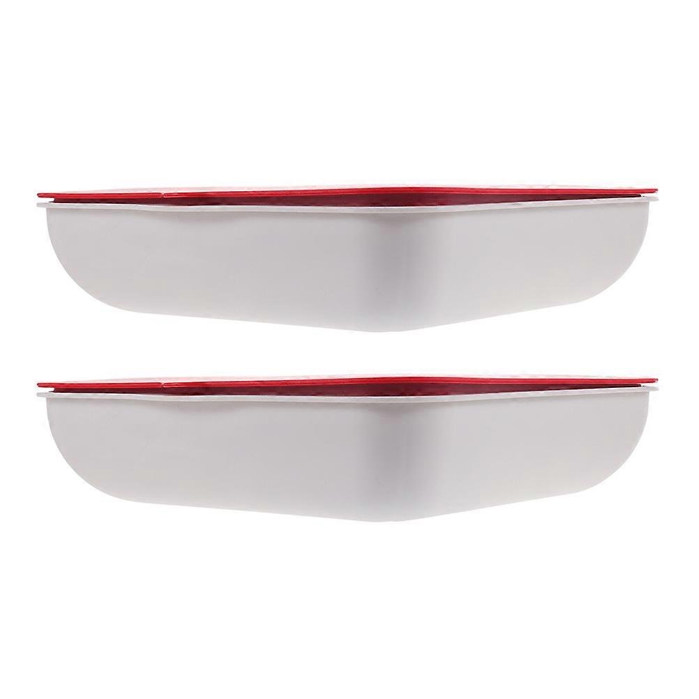 Snack Organizer Fruit Tray with Lid for Serving 2Pcs Divided Plastic Tray