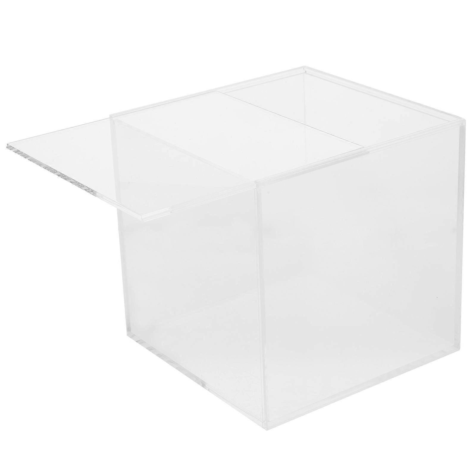 Clear Acrylic Figurine Display Case for Collectible Models with Sliding Lid