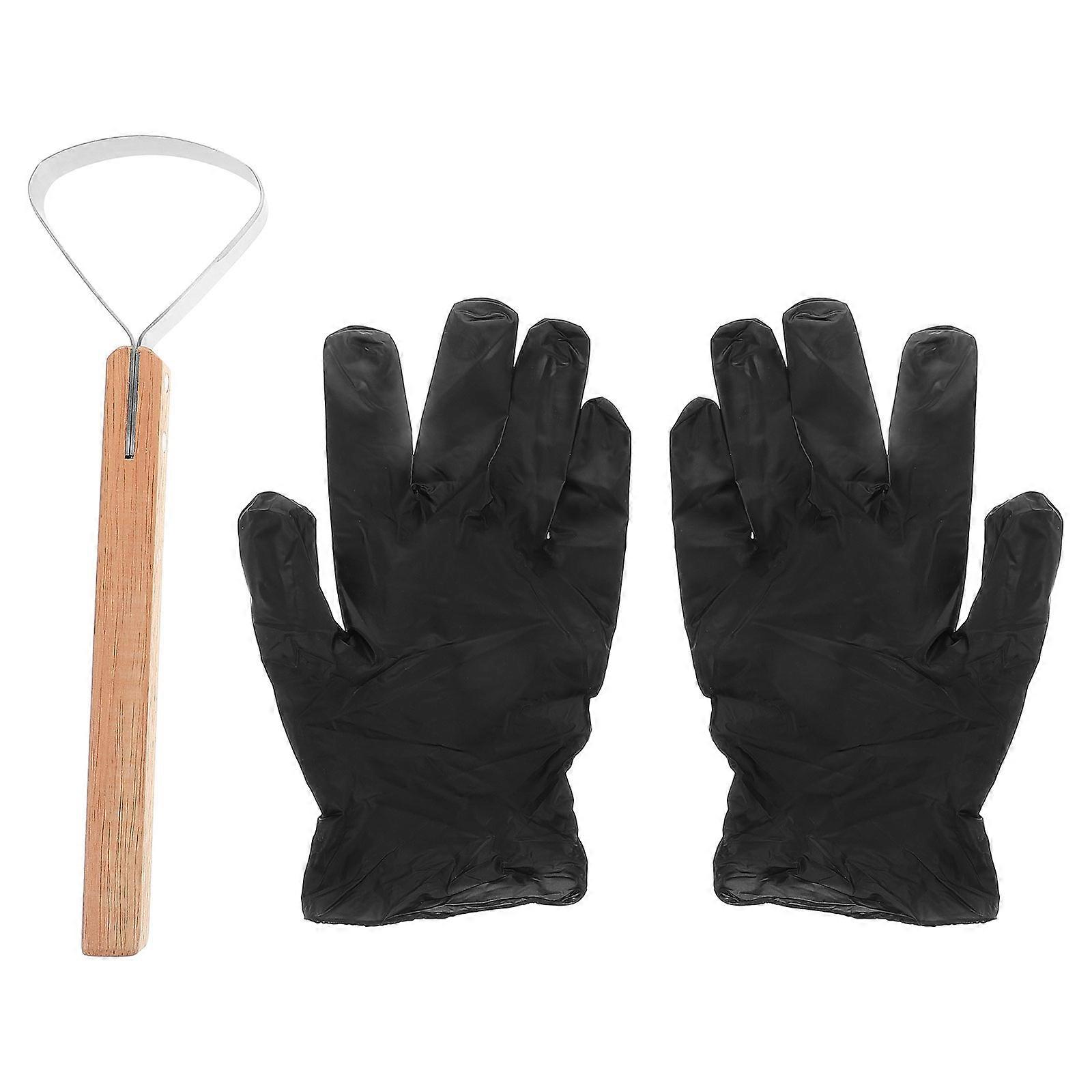 Long Handle Fleshing Tool For Diy Projects 11.4X3.3X0.8In Durable Leatherworking Tool 1 Set