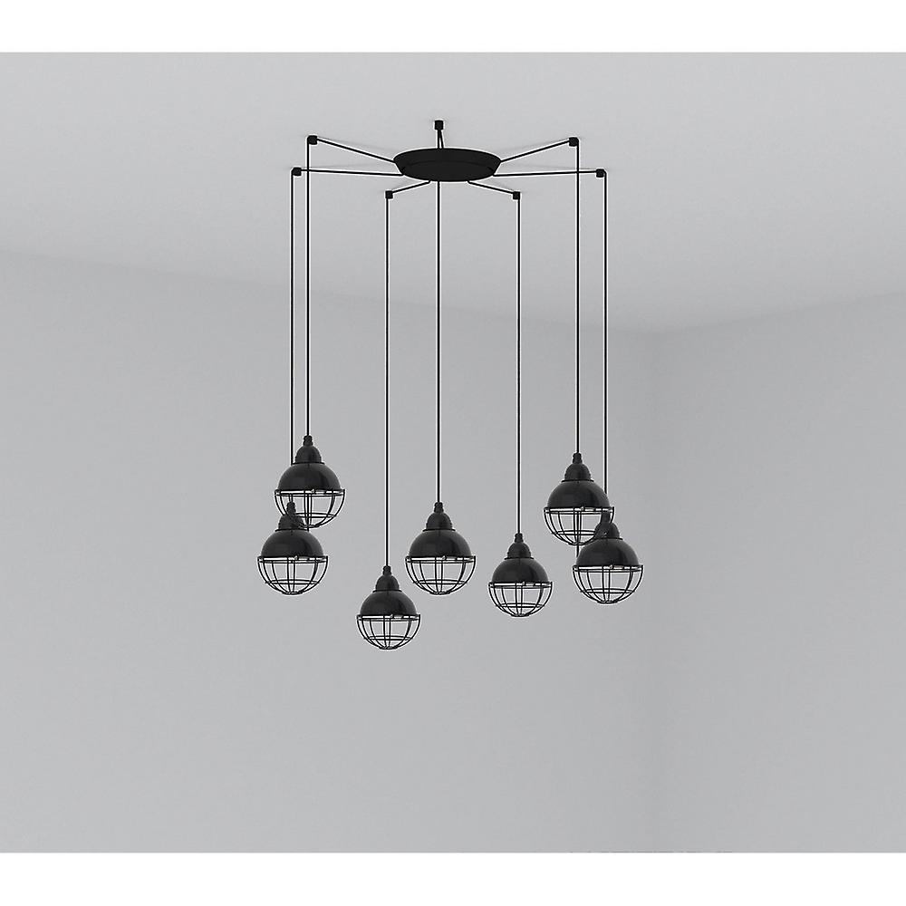 Faro CLAIRE - Cluster Pendant Ceiling Light Black, E27