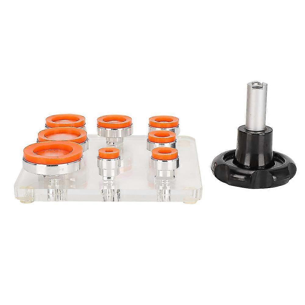 Professional Watch Back Case Opener Tool for Watchmakers - Battery Replacement Kit with 8 Interchangeable Dies