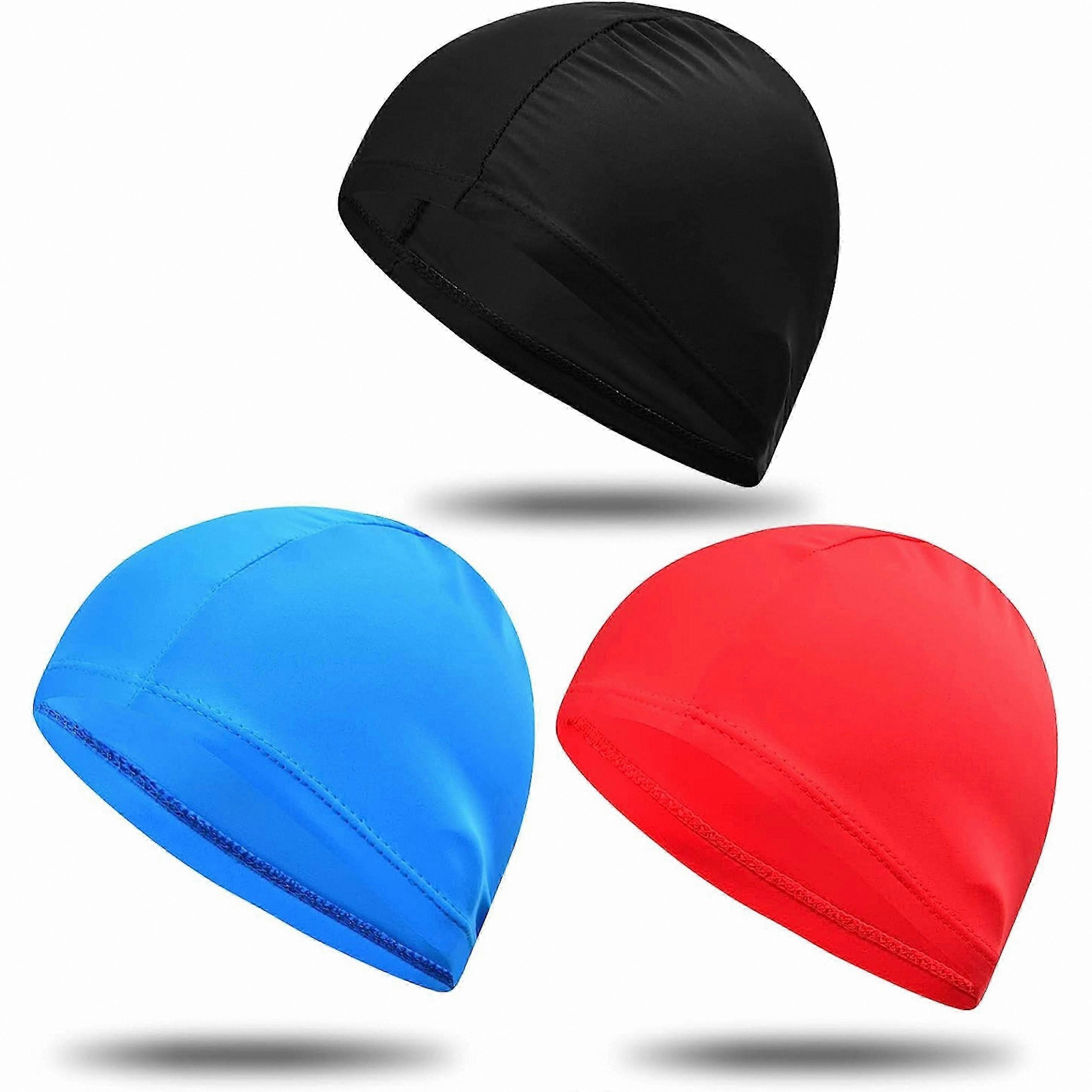 Unisex Swim Caps for Pool and Water Activities - 3 Pack