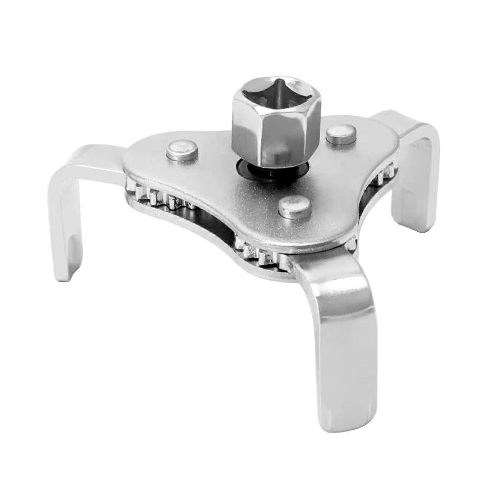 Three-Jaw Filter Wrench With Flat Foot, Two-Way Adjustable Oil Filter Removal Tool, 3-Jaw Set for SUVs and Buses