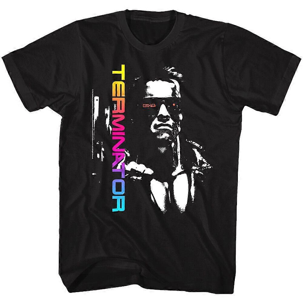 Terminator Neon Rainbow Pánské tričko Arnold Schwarzenegger Cyborg Robot TS0952