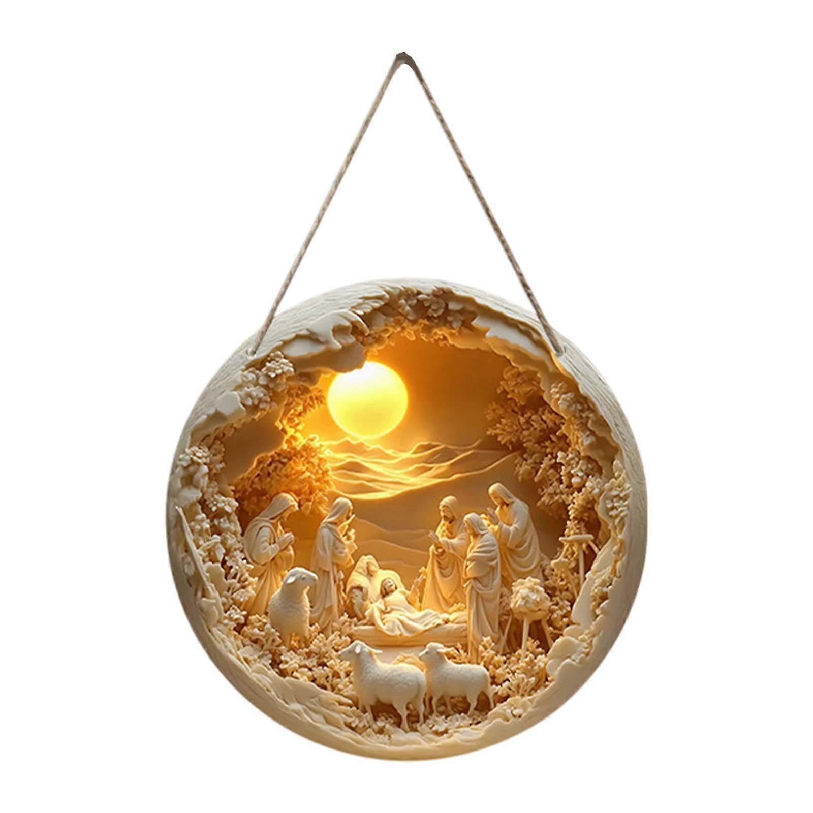 2D Acrylic Decoration Flat Nativity Scene JESUS NATIVITY for HOLIDAYS
