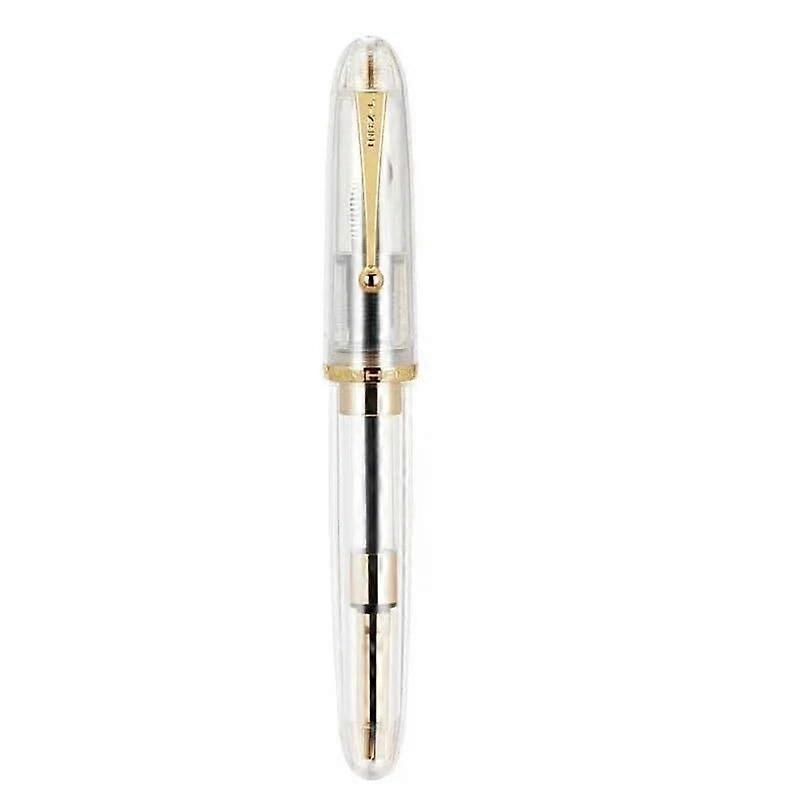 Fountain Pen Ivory Large Size Resin Pen with EF/F/M Nib and Large Converter for Office School Writing Supplies