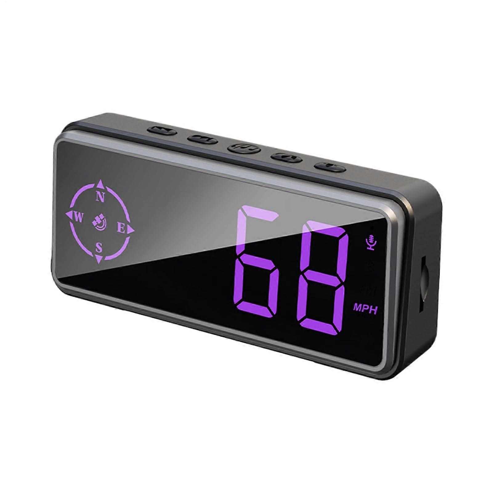 Digital Compass for Car with MPH Speed Meter | Wireless HUD GPS Speedometer with KM/H Overspeed Alarm for Trucks
