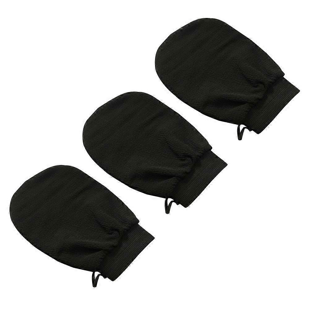 3pcs Exfoliating Bath Gloves for Deep – Elastic Viscose Mitts for Neck, Shoulders & Feet Care