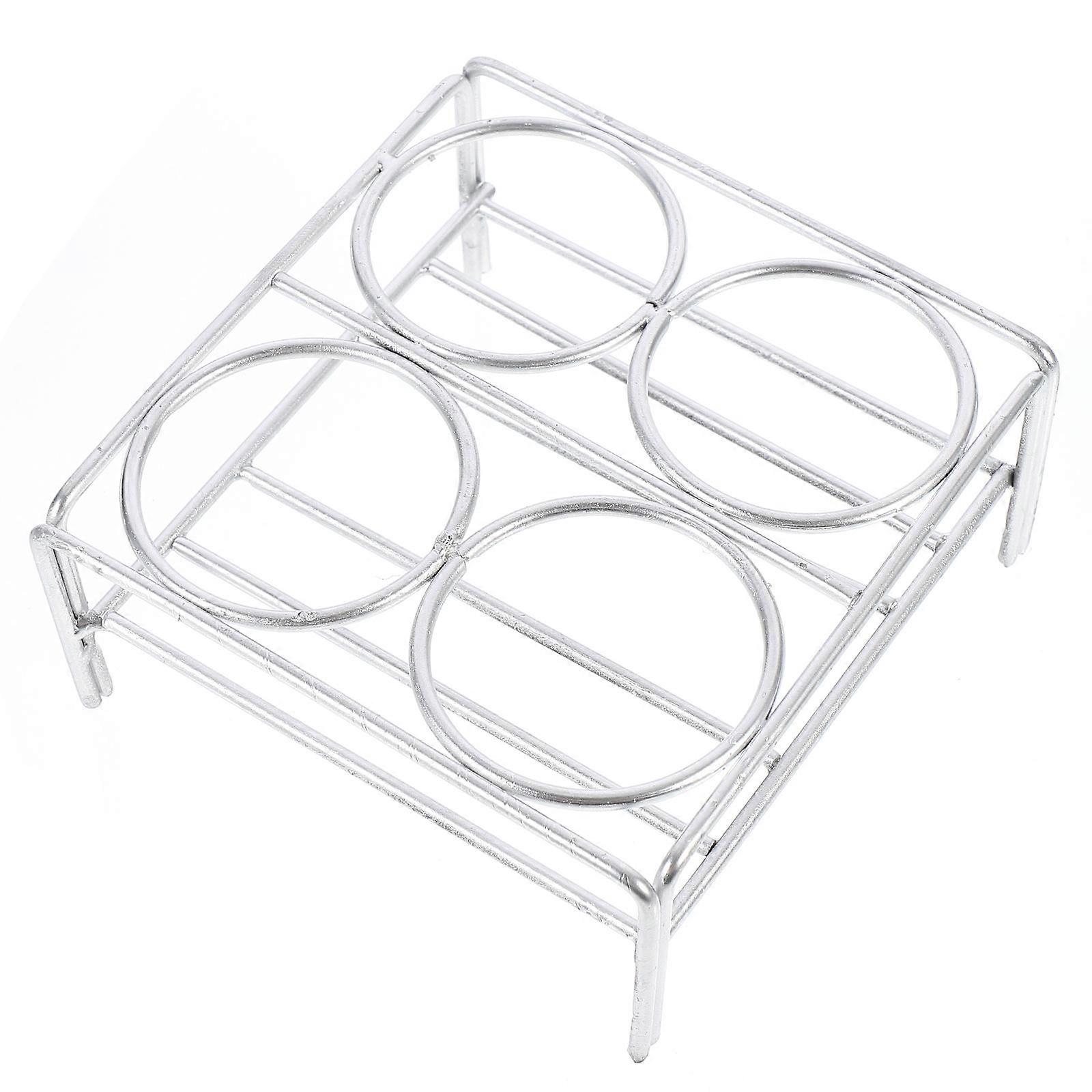 Crucible Storage Shelf Laboratory Work Heat-Resistant Silver Support Holder 1Pack