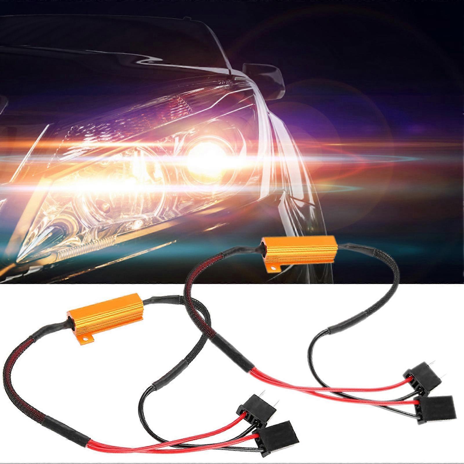 2Pcs H7 50W Car LED Decoders No Error Load Resistor 12V