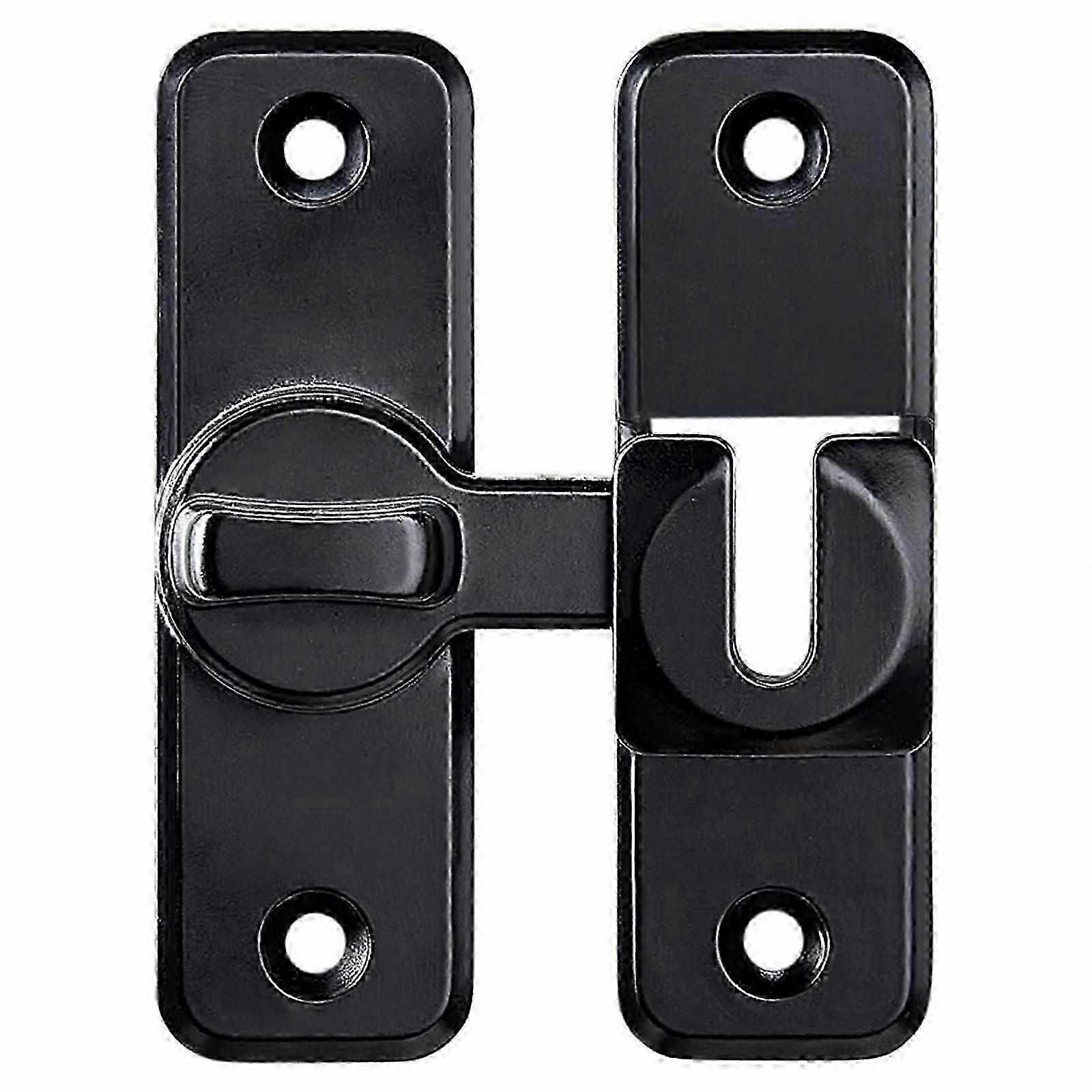 Adjustable 90-180 Degree Privacy Door Latch with Secure Flip Lock Mechanism for Barn Doors and Gates