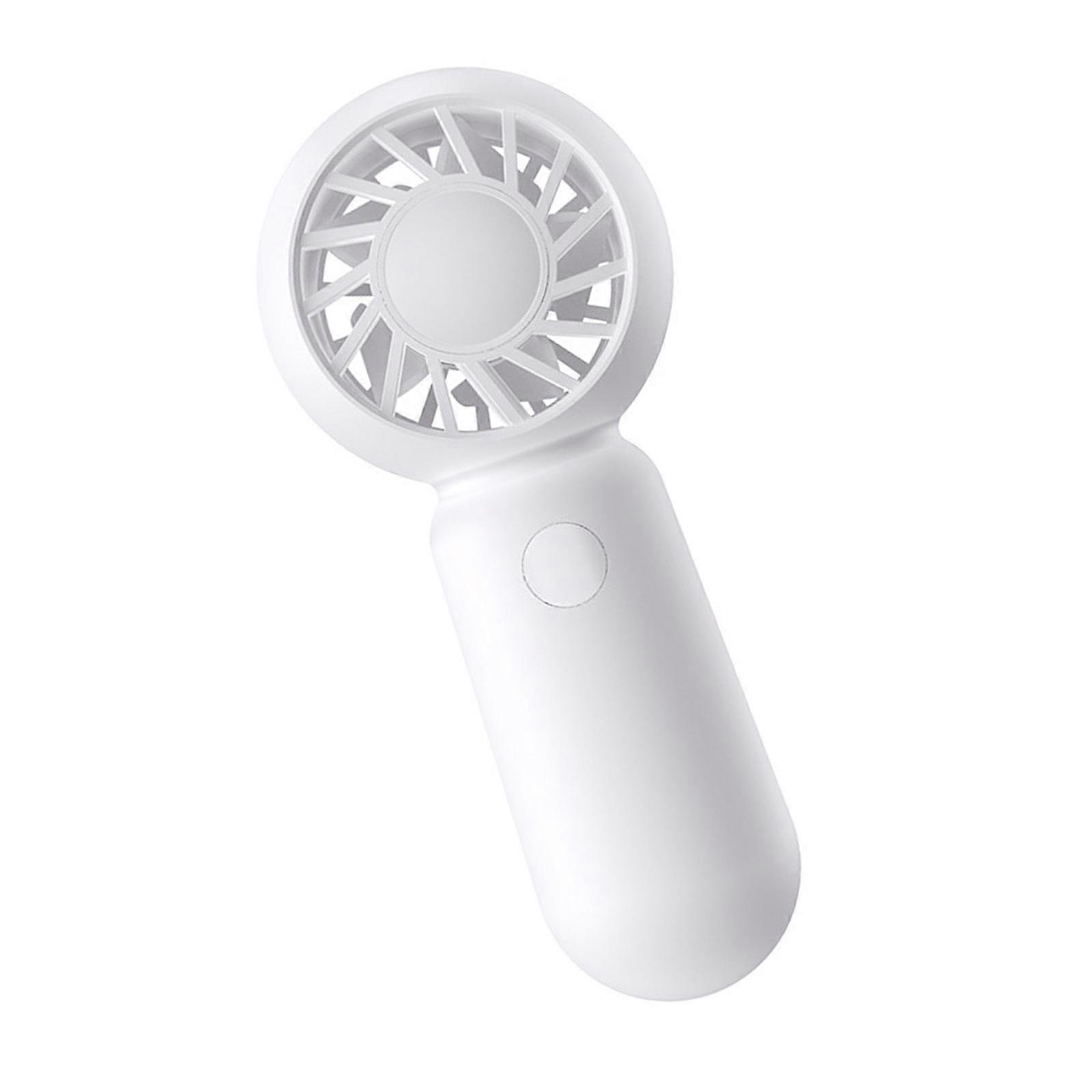 Small Cooling Fan with Powerful Airflows Rechargeable Battery Safe Design 4 Adjustable Speed for Indoor and Outdoor  White