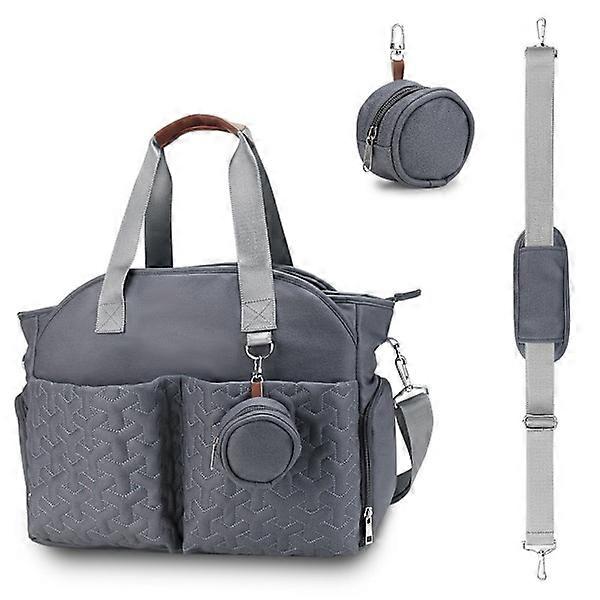 Dark gray baby bag for breast pumps