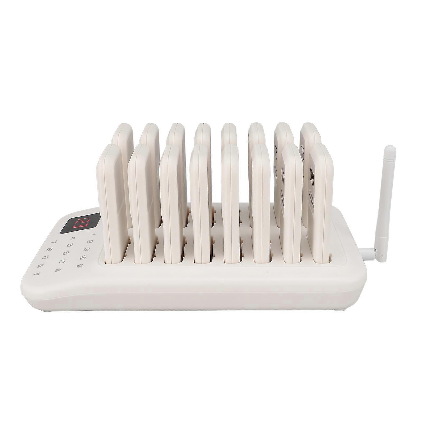 Wireless Call System 1-16 Buzzers 500m Range 1-999s Timer US Plug
