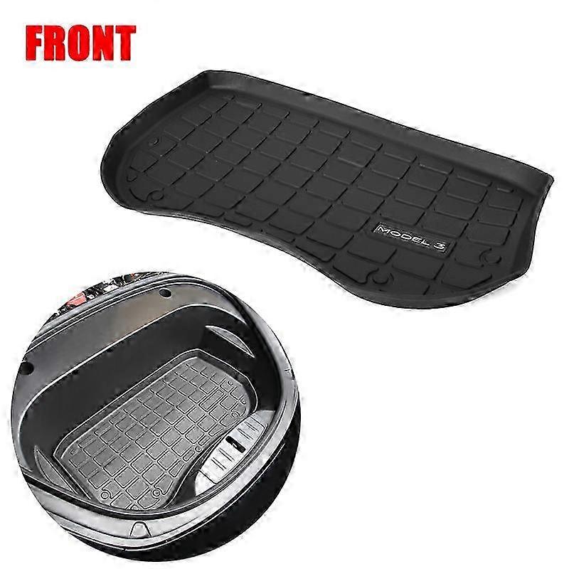 TPE Rubber Front Rear Trunk Mat TPE Pad for Tesla Model 3 Y 2021 Ca...