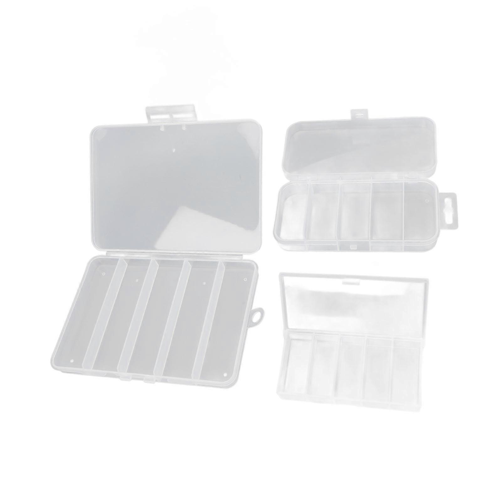3pcs Waterproof Clear Plastic Fishing Tackle Boxes for Lures