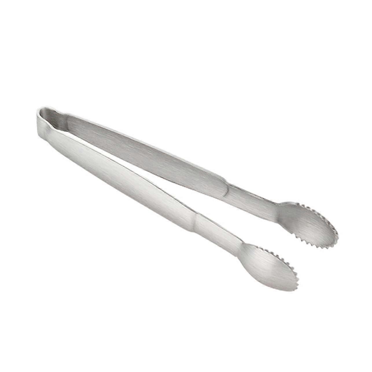 Silver Mini Tongs for Sugar Cubes and Ice, Stainless Steel, 4 Pieces, Ideal for Bar and Buffet Use