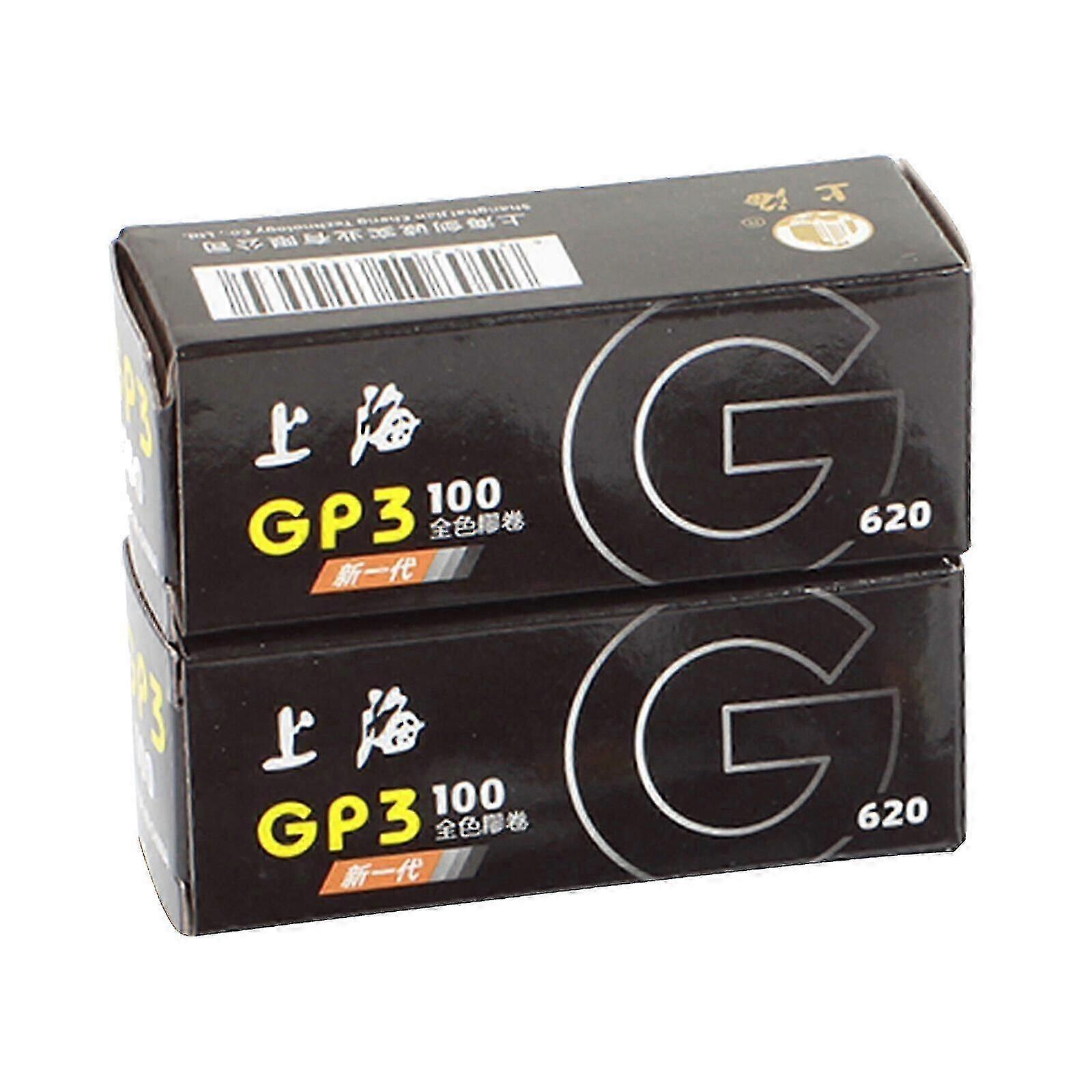 2pcs Shanghai GP3 620 ISO 100 Format Black&White B/W Roll Film For All 620 Camera