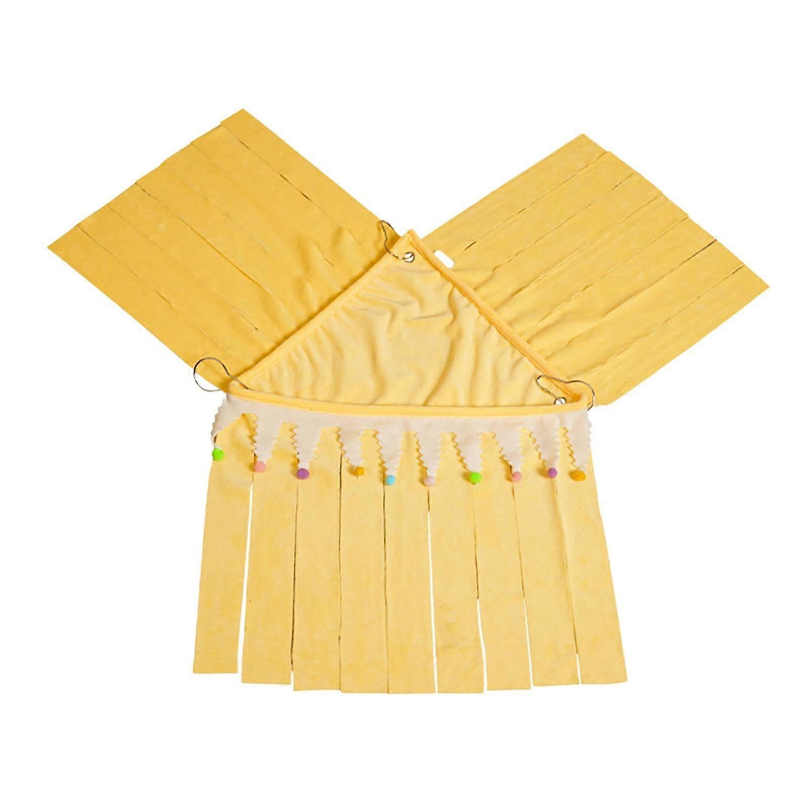 Pets Cage Corner Hideout Small Animals House Portable Removable Nest Yellow Size M For Kitten Mice Rat Chinchilla