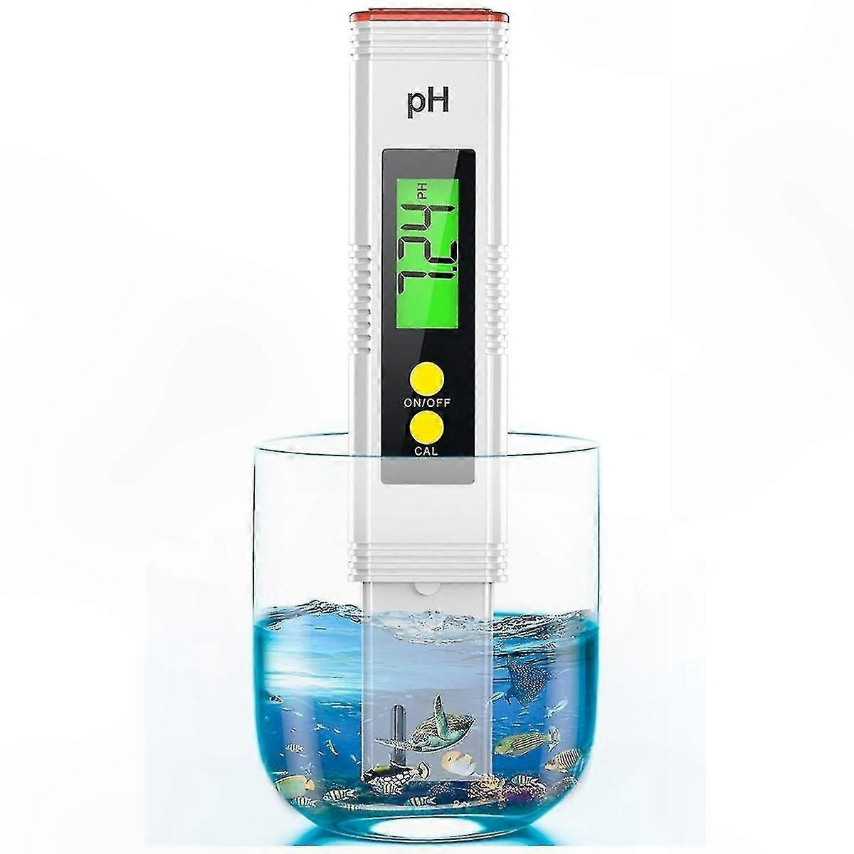 High Accuracy pH Meter for Water Quality Testing, 0-14 pH Range, Digital pH Tester for Liquids