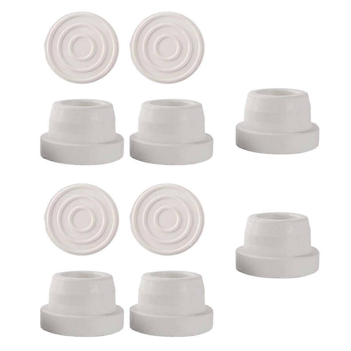 10Pcs Replacement White Rubber Inground Pool Ladder Bumpers for 1.90" Tubing