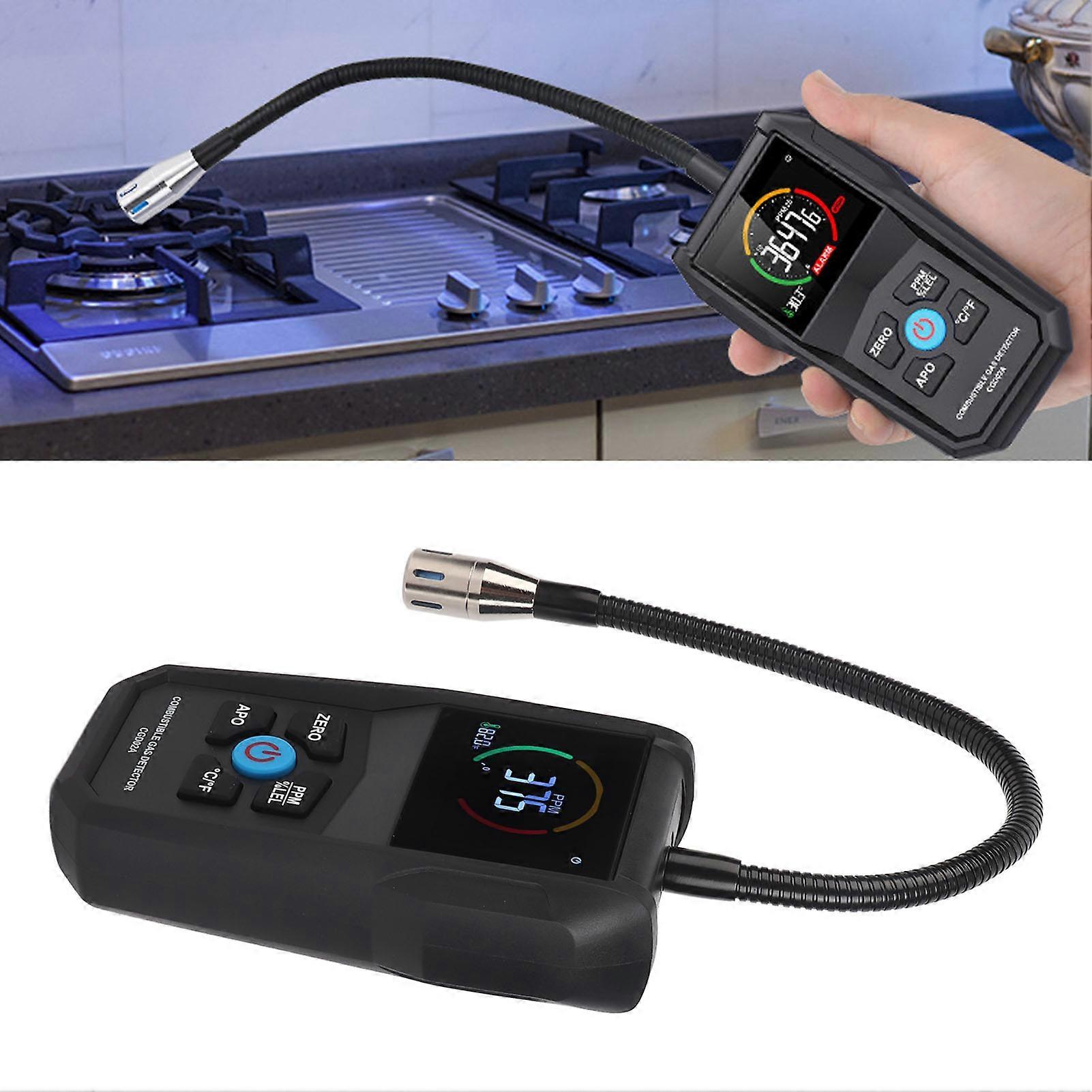 Portable Combustible Gas Detector 50-50000PPM LCD Display 280mm Probe