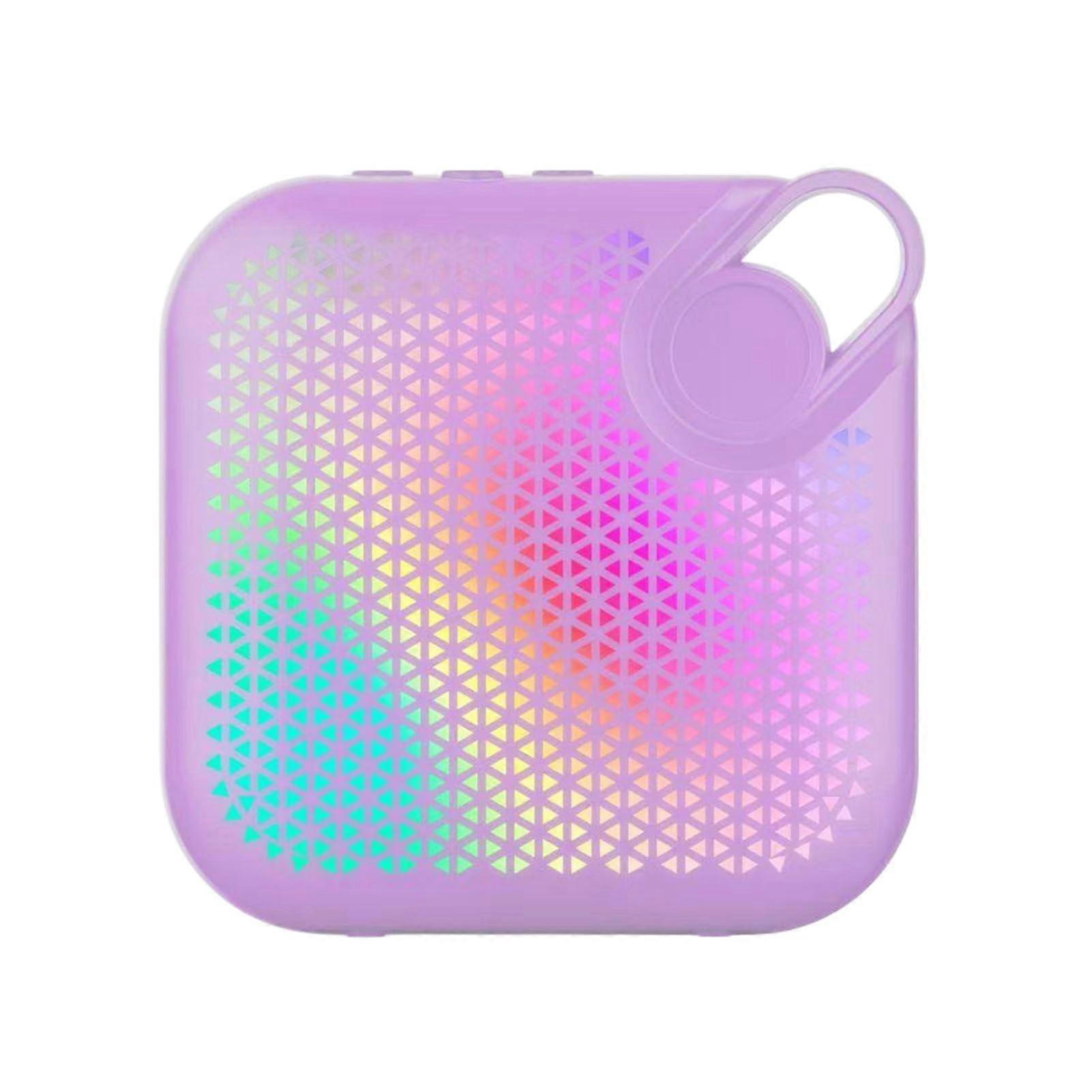 Wireless Bluetooth Speaker With 3D Sound Effects And RGB Ambient Lighting For Home Entertainment ABS Plastic Purple