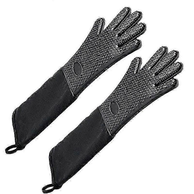 Professional cooking glove for BBQ with internal cotton lining