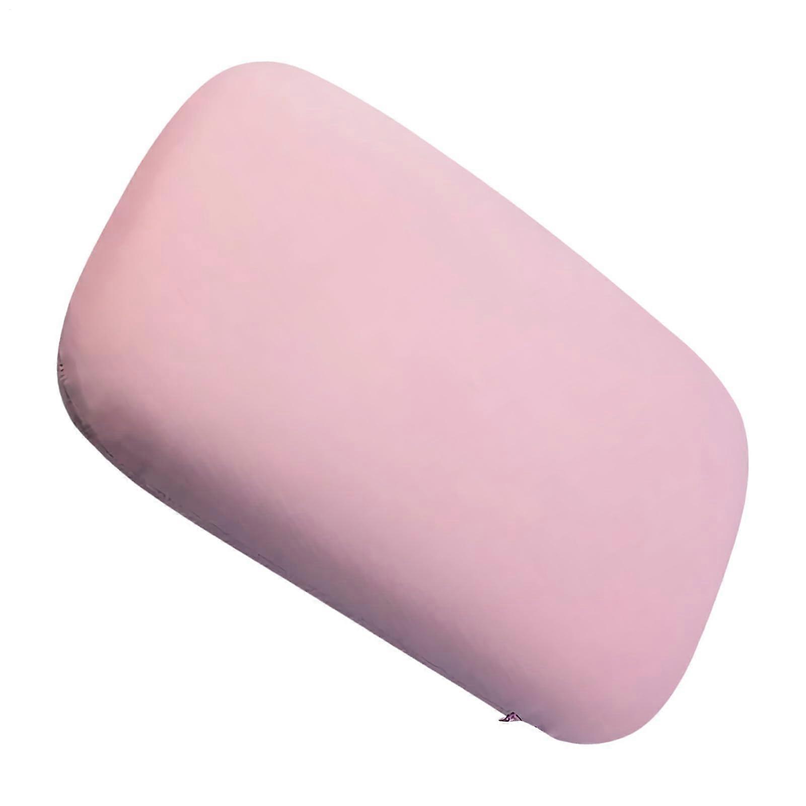 Camping Pillow Breathable Headrest Ergonomic Memory Foam Cooling Pillow For Backpacking Flight Hotel Home Pink