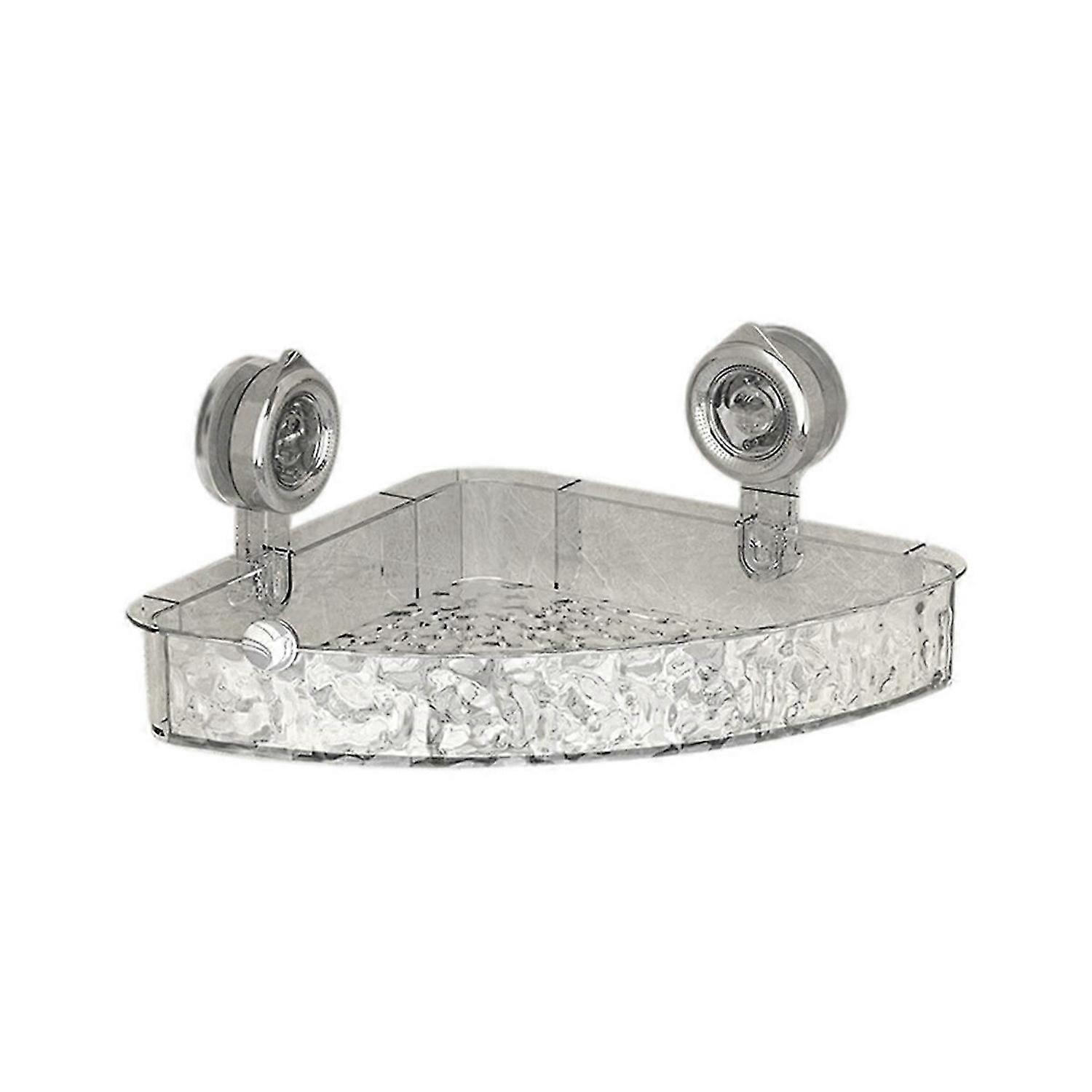 Glacier Pattern Suction Cup Shelf,transparent Fan style