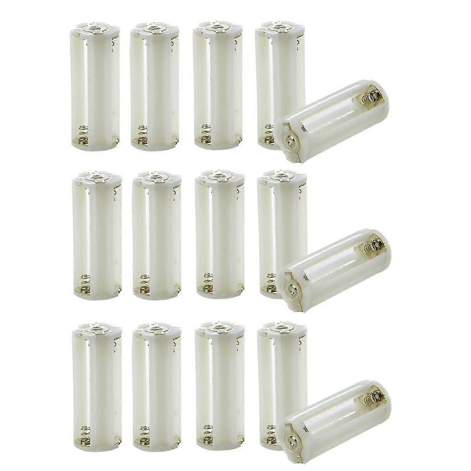 Flashlight Cylindrical 3 x AAA Battery Plastic Holder Box 5Pcs