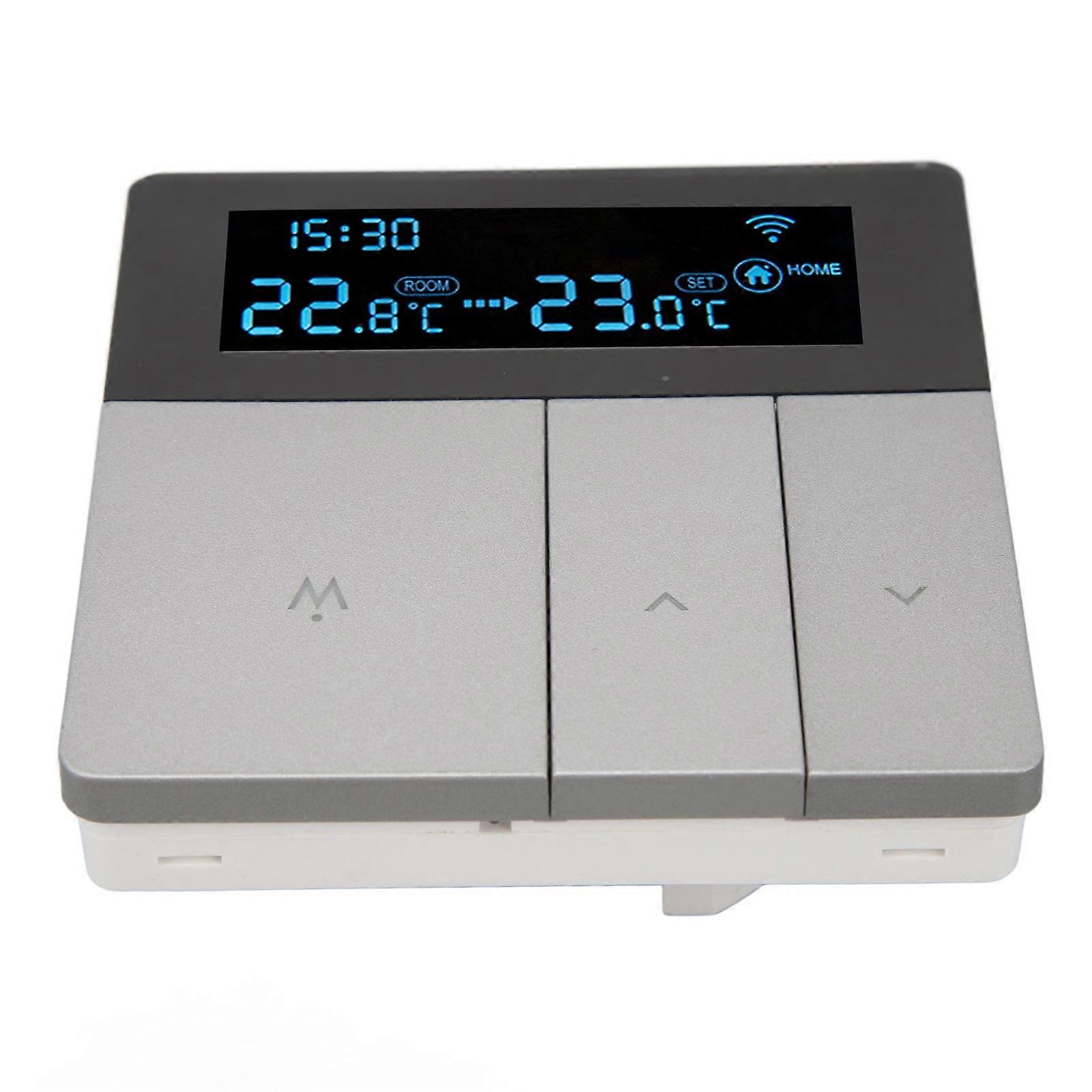 Digital Thermostat with Large LCD, WIFI, 3m Sensor Cable Gray