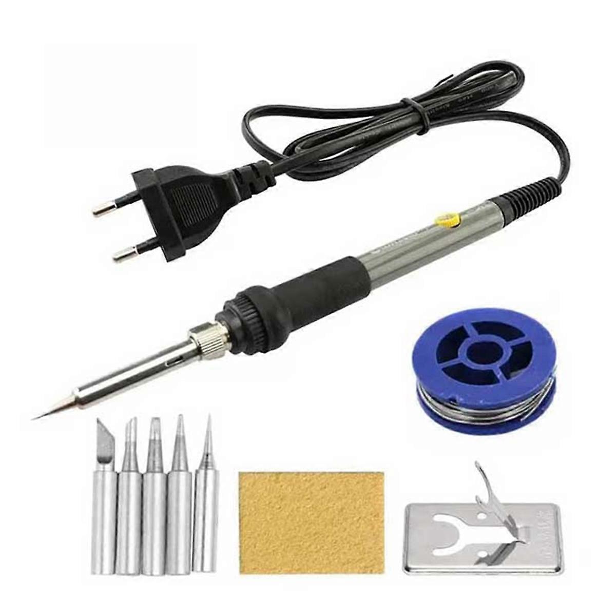 60W Adjustable Temperature Electric Soldering Iron EU 220V Welding Iron Rework Station Heat Pen Tip