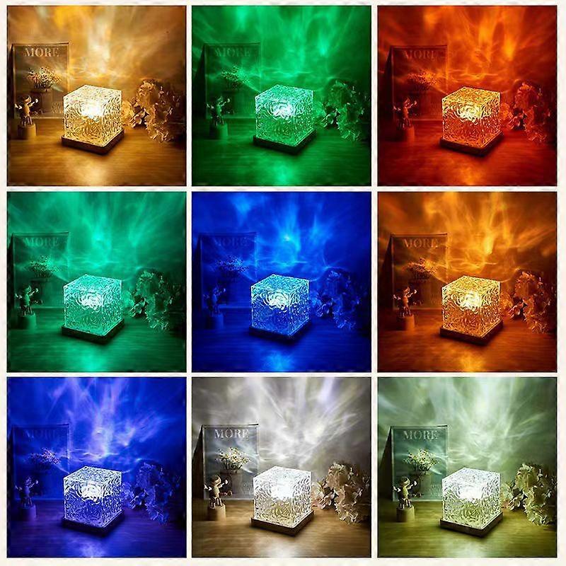 Luminorthe Luminorth Cube: Celestial Water Lamp, Northern Lights Aura Cube, 16 Colors Water Wave Night Light with Remote