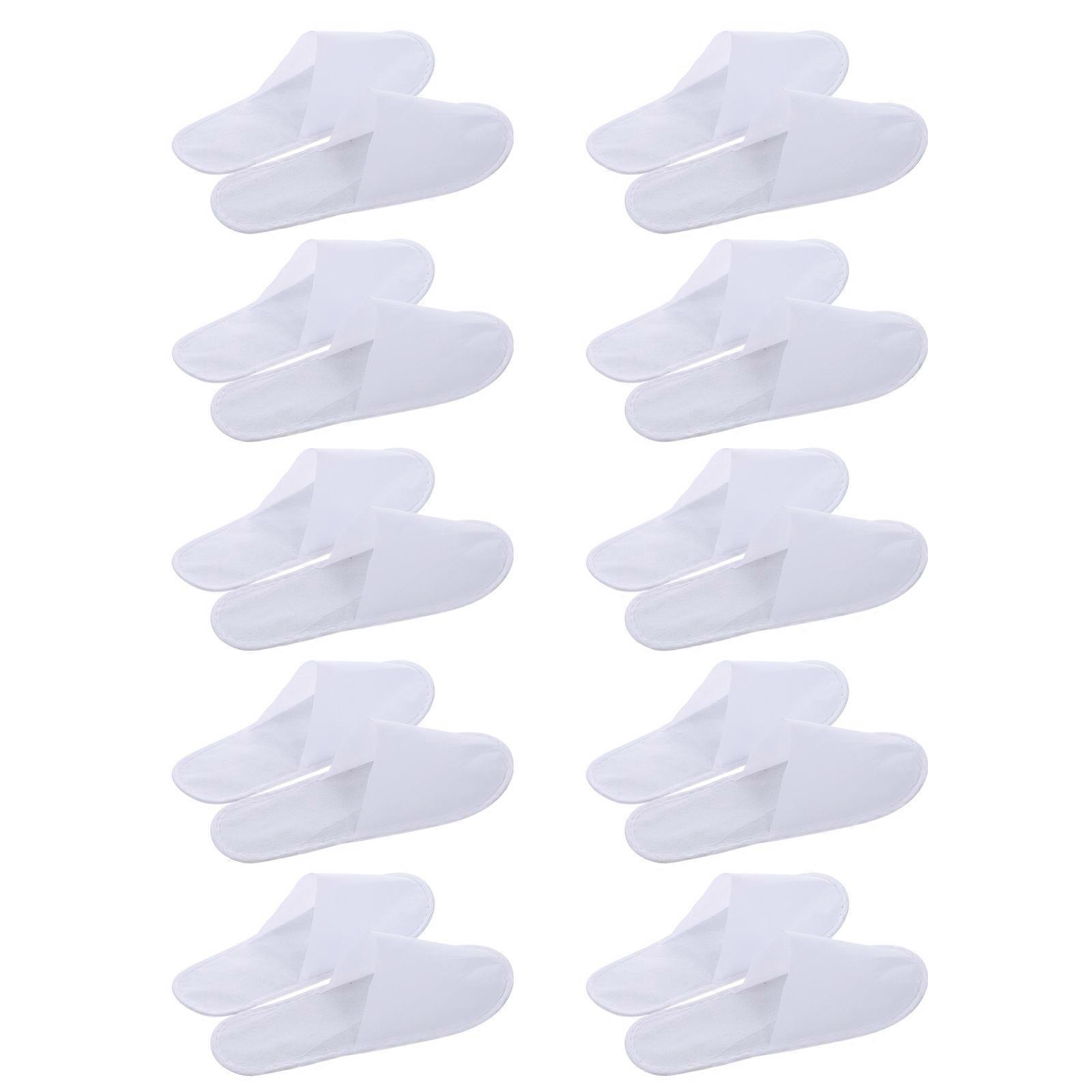 Disposable Slippers Useful Hotel Slippers for Travel 100Pairs White Comfortable