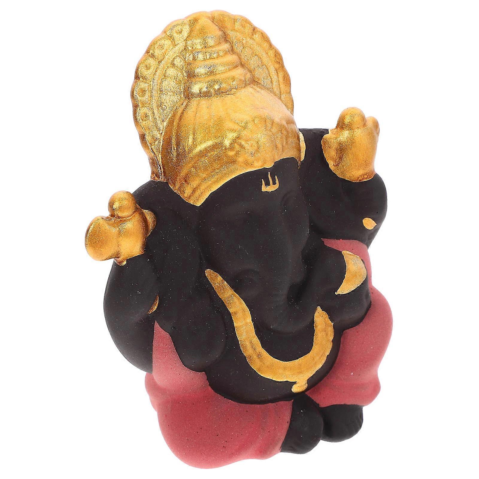 Red Mini Statue Creative Ornament for Display 2Pcs Ceramic