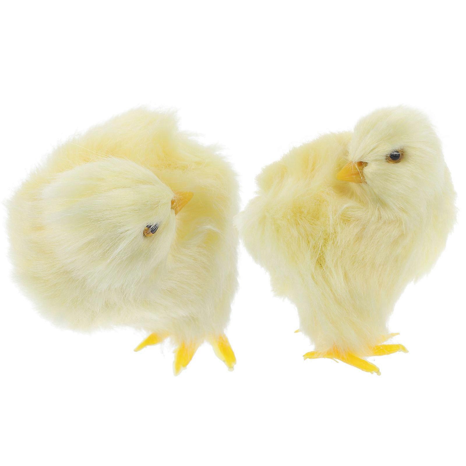 Easter Chick Model Plush Chick Plaything for 8Pcs Set