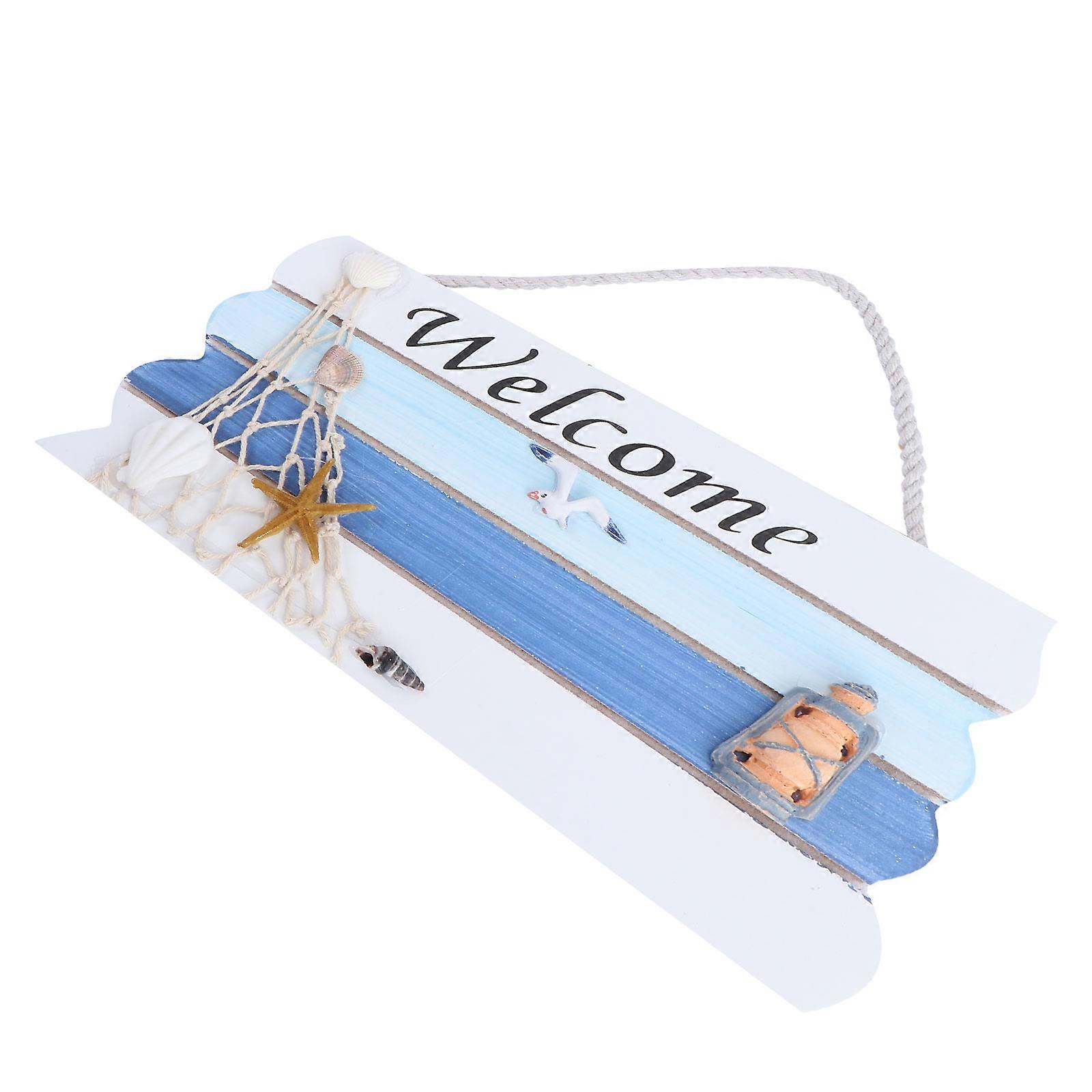 ウェルカムハンギングサイン木製地中海ドアサインドア用 3Pcs