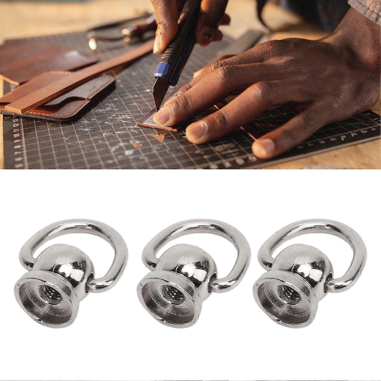 50 Sets Pull Ring Rivets Zinc Alloy 10mm Silver Screwback