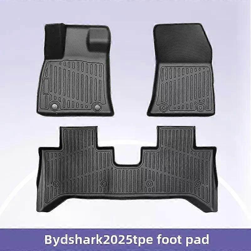 3D Foot Pad All-weather Material TPE Waterproof and Anti-slip Protective Pad Trunk Pad Cargo Pad for BYD Shark