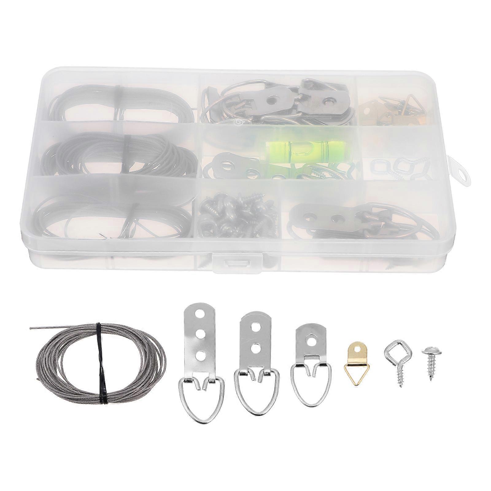 Photo Frame Installation Accessories Set for Wall Use 1Set Assorted Color Iron