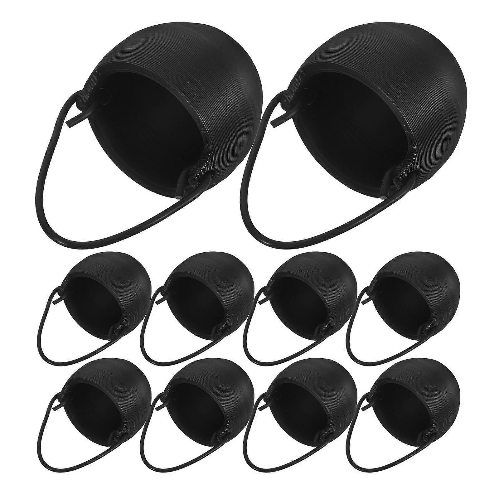 Black Mini Cauldron Pots for Halloween Decoration with Handle 60Pcs Set