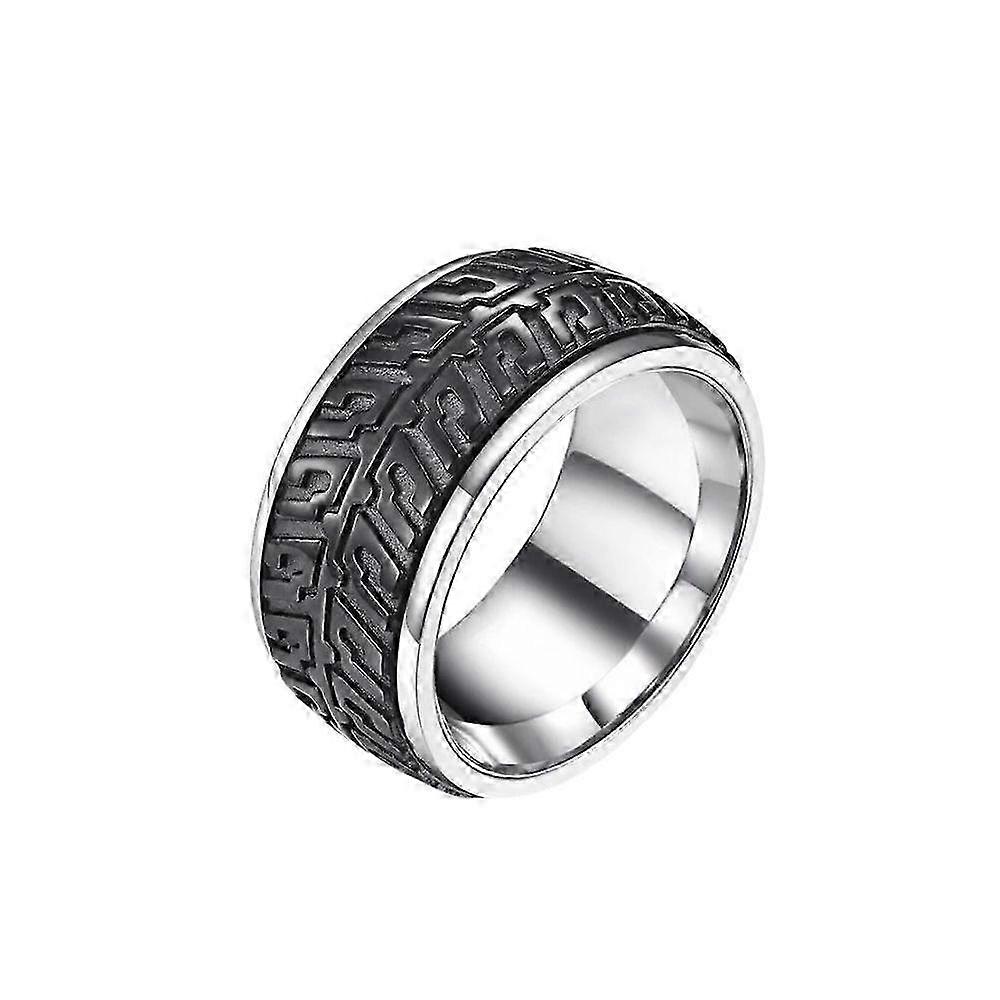 Metal Tire Ring for Racing Enthusiasts - Authentic Tread Pattern Design