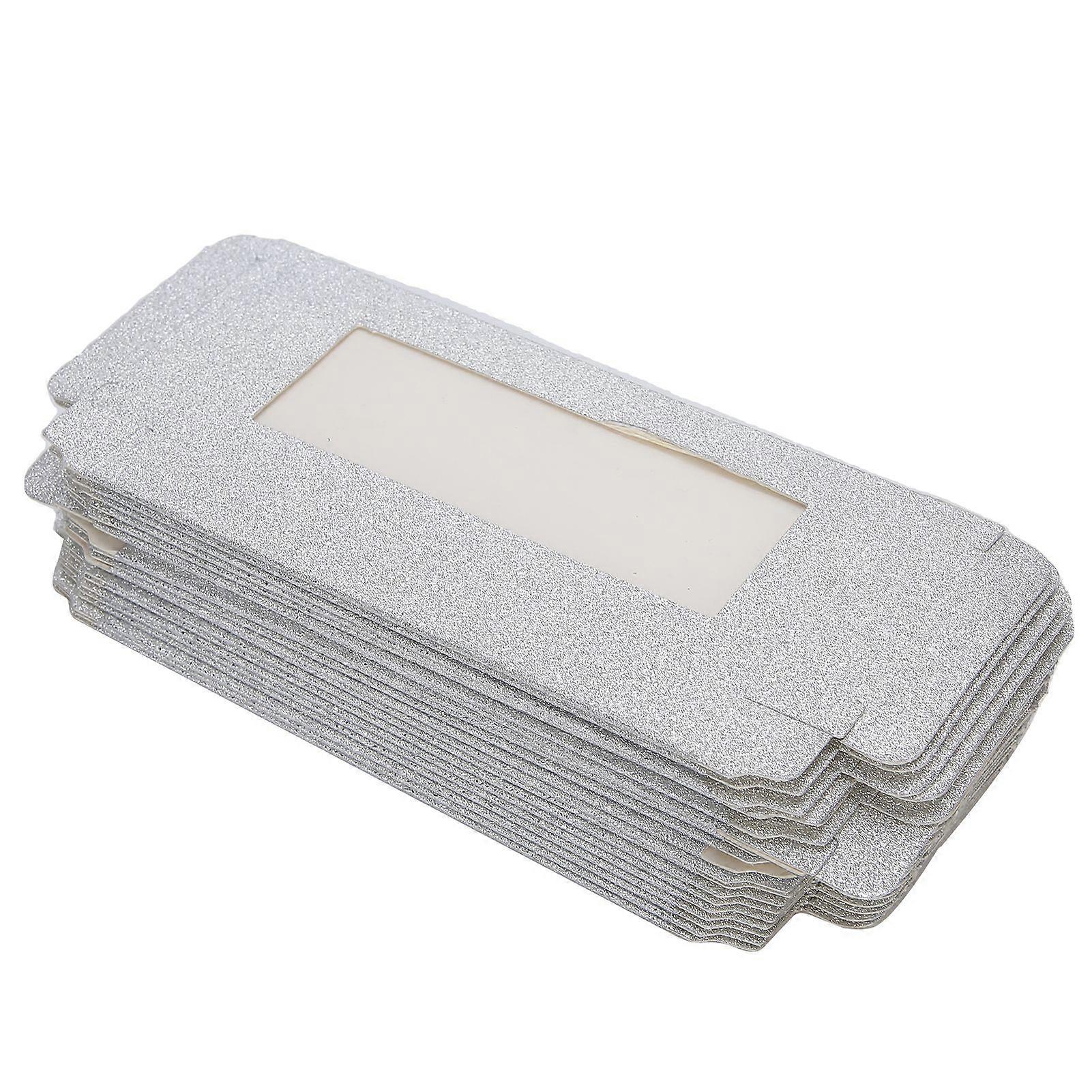 Eyelash Packaging Display Box False Eyelashes Empty Storage Paper Box Organizer 20pcsSilver
