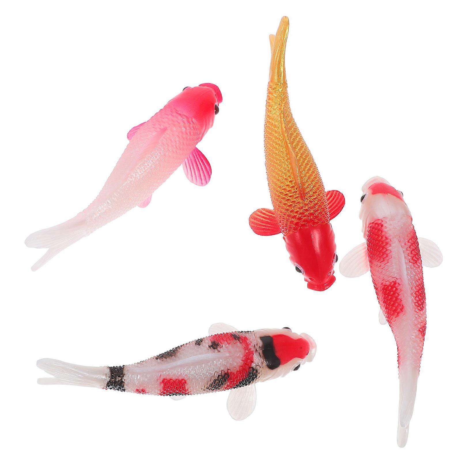 Miniature Koi Fish Artificial Carp Models for Decor 8Pcs PVC Material