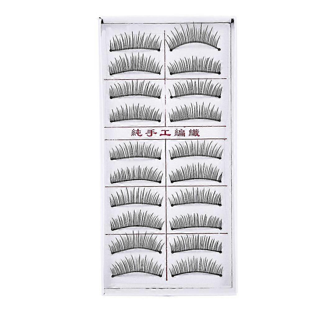 20pcs Natural False Eyelashes Slender Fake Eye Lashes Extension Makeup Tool