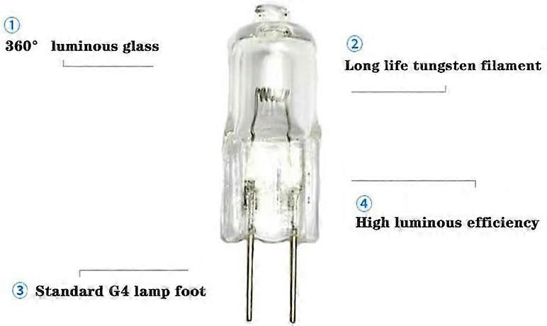 G4 Halogen Light Bulbs 20W 30W 40W 6V Warm White Dimmable Base Lamp Pack of 20 G4 Halogen Bulbs
