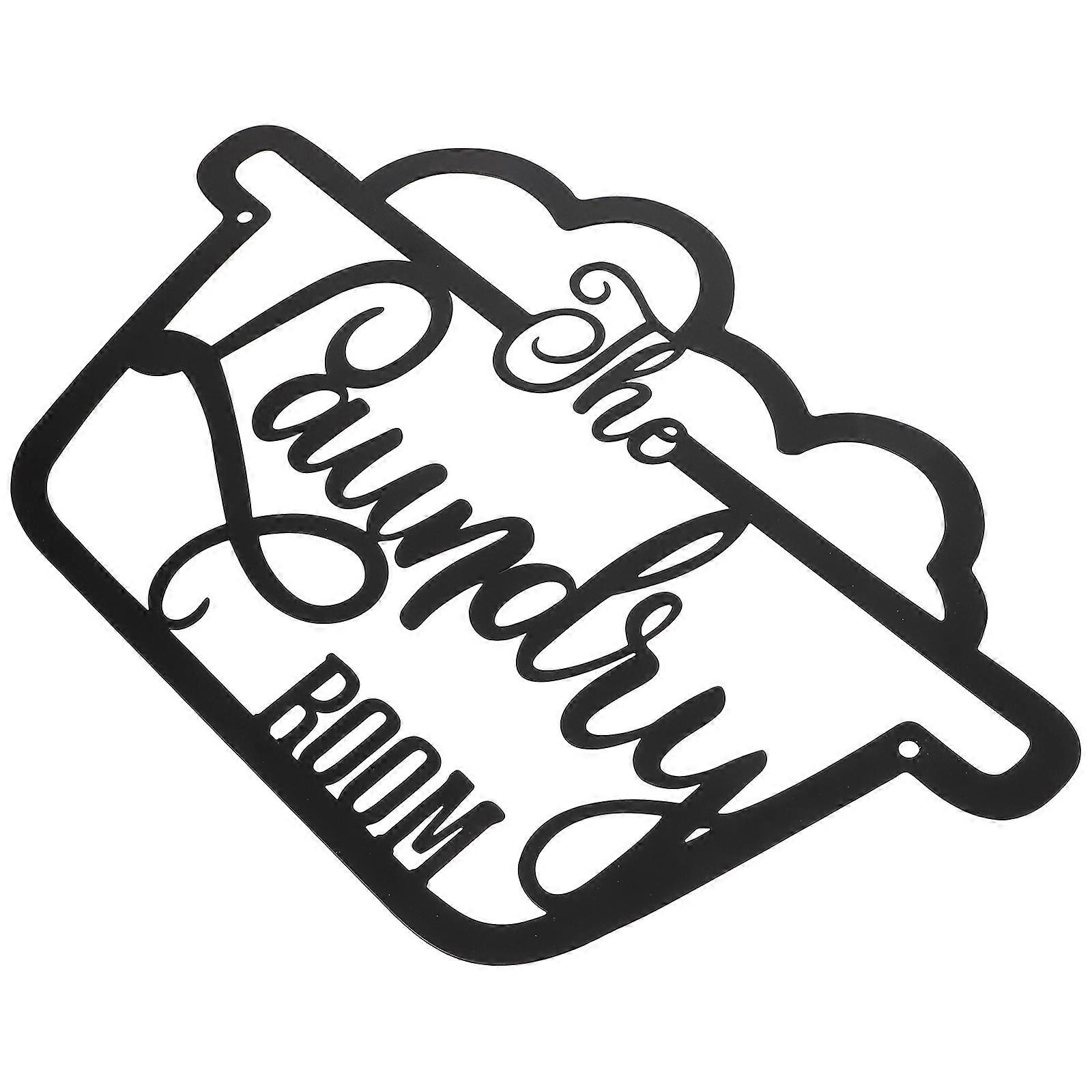 Rustic Style Laundry Sign Iron Decor for 3Pcs Wall Hanging