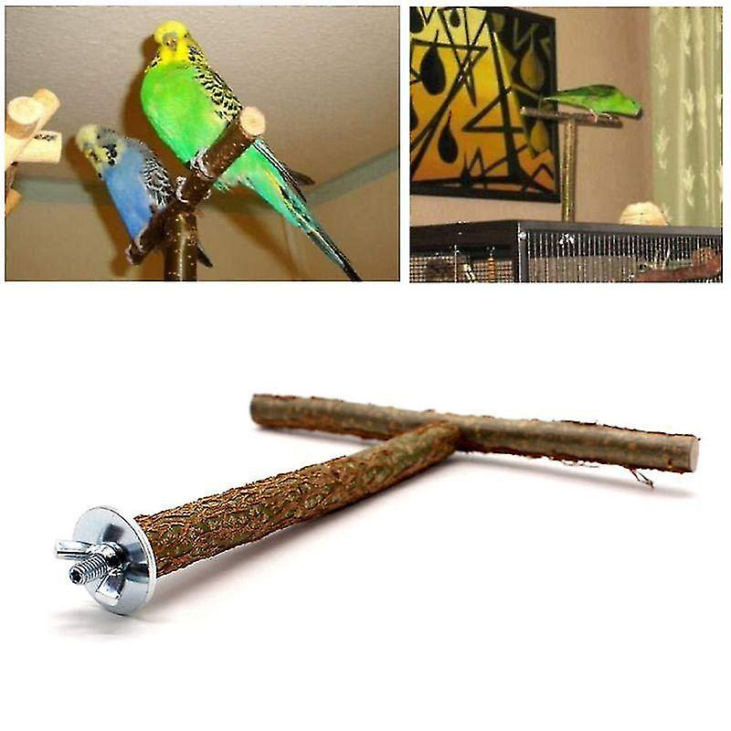 Bird Cages Stands Parrots Bird Stand Bar Parrot Bite Chew Swing Pet Bracket Wooden Rest Play