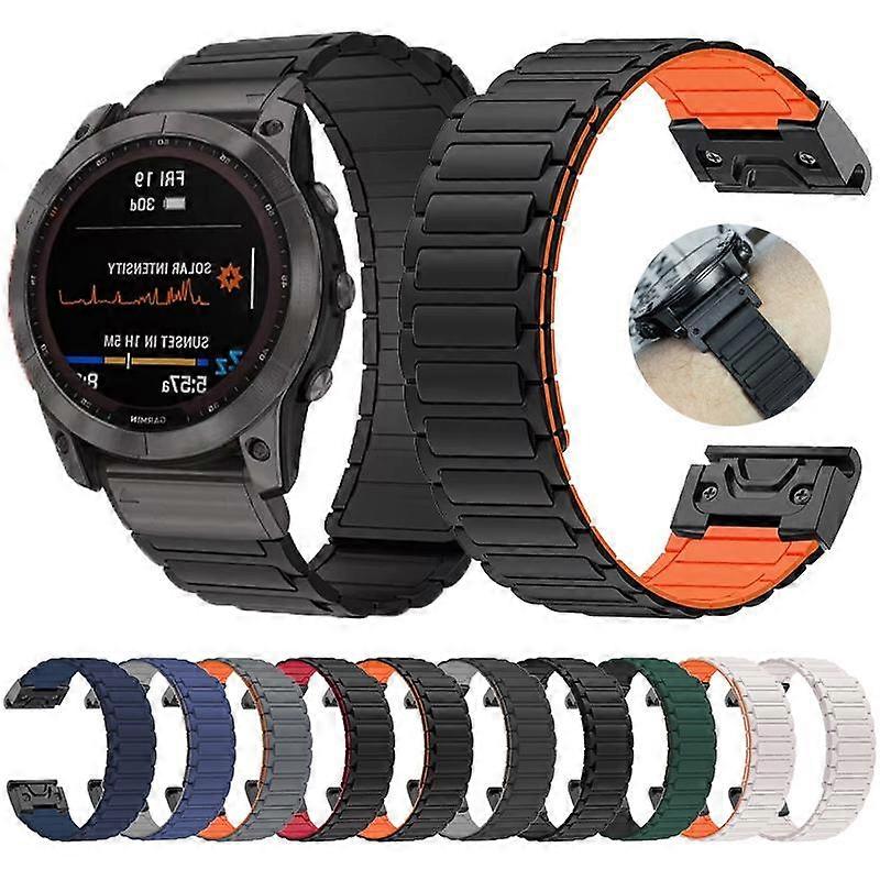 Three Beads Magnetic Silicone Quick Release Watch Band